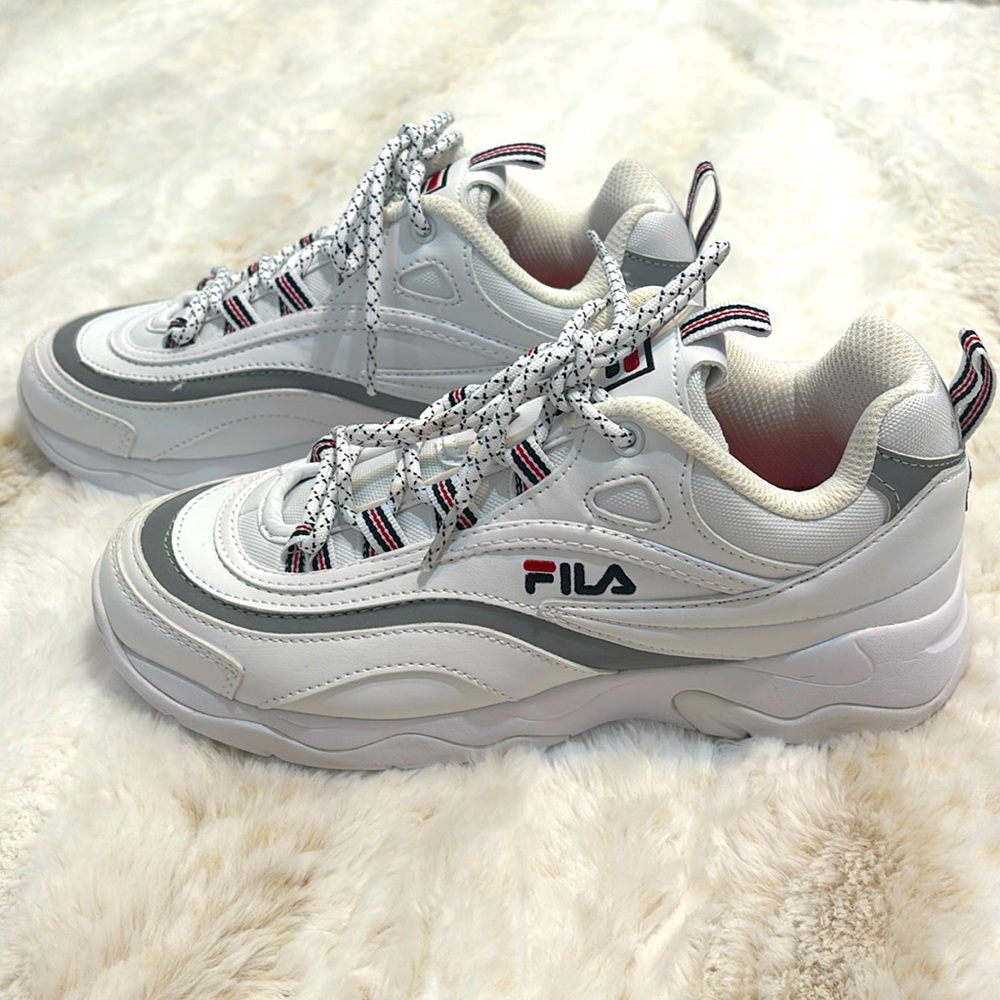 Fila Ray Women's Shoes White-Gray 5RM00521-109 Size 8